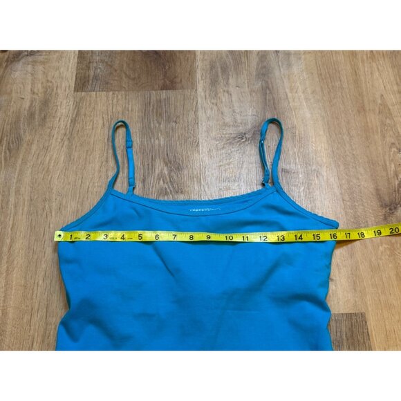 90S Y2K Route 66 Blue Cropped Cami Shelf Bra L - Picture 5 of 5